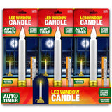 Magic Seasons White NA Scent Plastic Window Candle Flameless Flickering Candle, Pack of 12