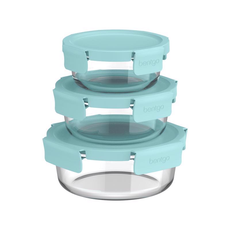 Bentgo Aqua Food Storage Container Set 3 pk, Pack of 4