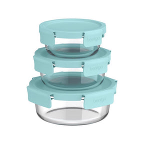 Bentgo Aqua Food Storage Container Set 3 pk, Pack of 4
