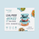 Bentgo Aqua Food Storage Container Set 3 pk, Pack of 4