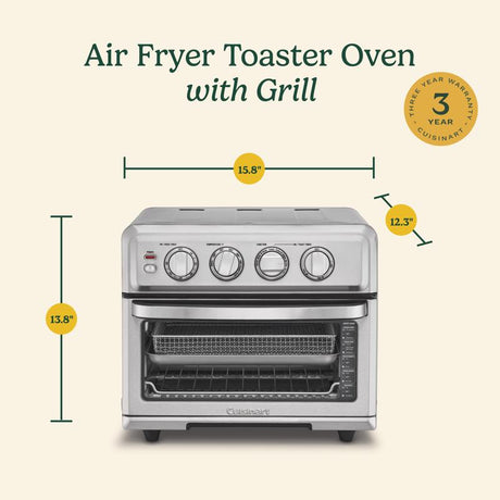 Cuisinart Stainless Steel Silver Multi-Function Oven 14 in. H X 16 in. W X 12 in. D