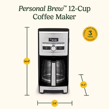 Cuisinart 12 cups Silver Coffee Maker