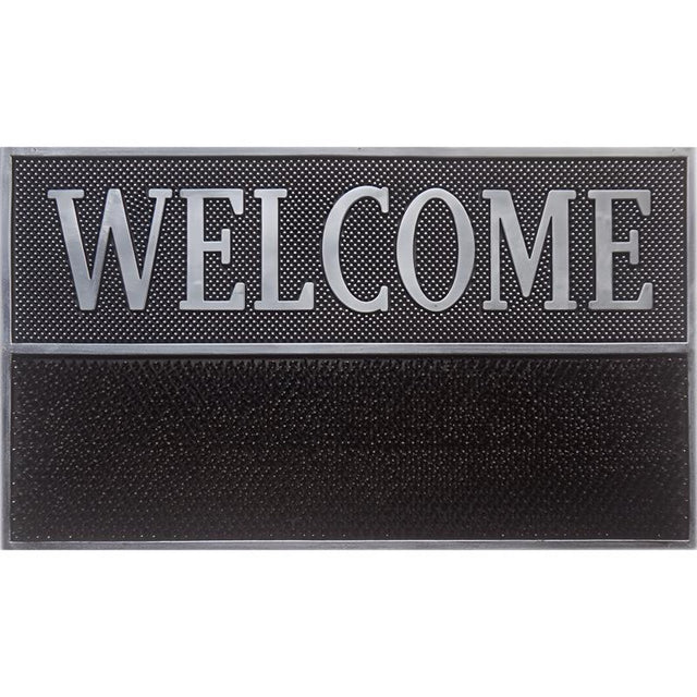 Direct Home Textiles Goup 18 each W X 30 each L Black/Gray Rubber Door Mat, Pack of 6