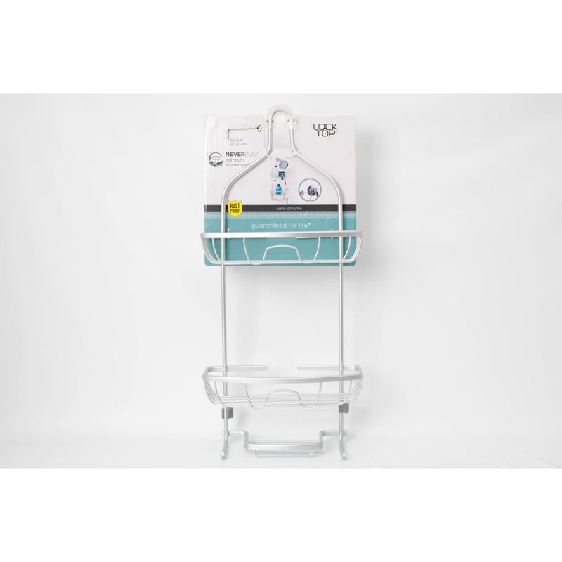 Zenna Home 24 in. H X 11 in. W X 4.88 in. L Brushed Shower Caddy