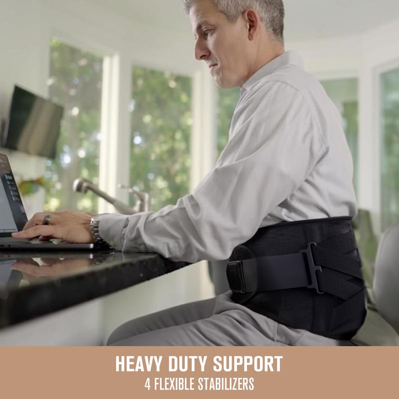 Copper Fit Back Pro Black Power X Straps Technology Compression Back Support Belt 1 pk 1 pk