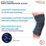 Copper Fit Dual Action Compression Knee Sleeve 1 pk