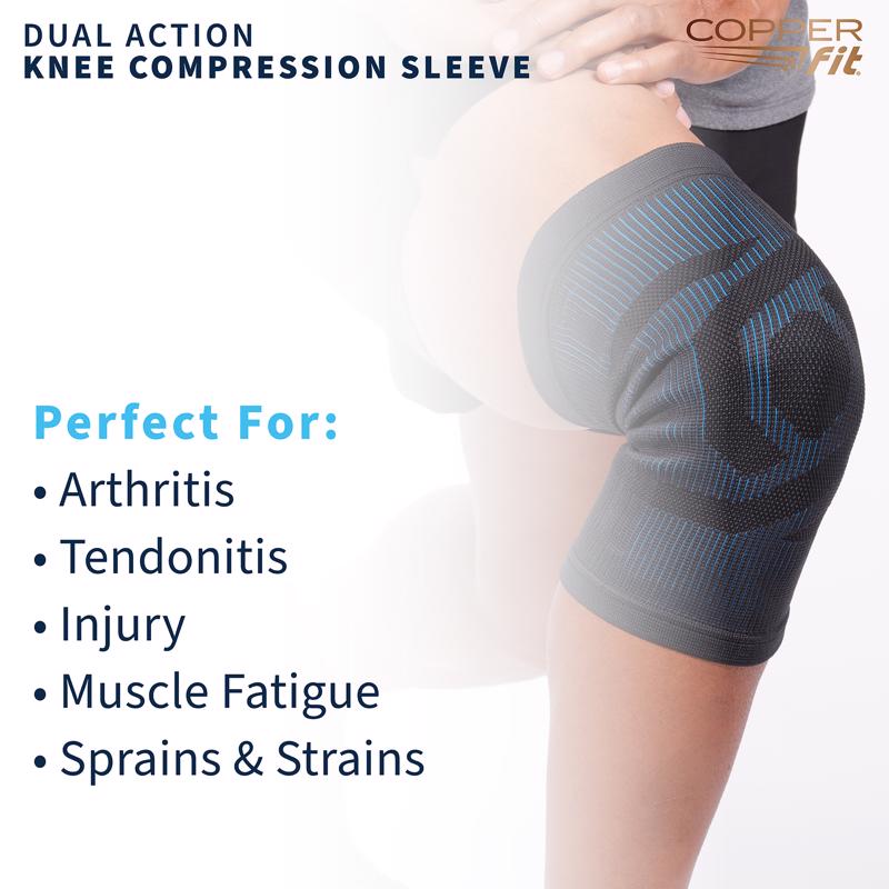 Copper Fit Dual Action Compression Knee Sleeve 1 pk