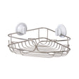 Zenna Home Chrome Silver Stainless Steel Corner Basket, Pack of 2