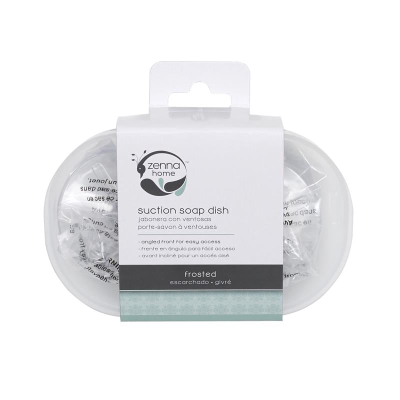 Zenna Home Frost Clear Plastic Soap Dish, Pack of 2