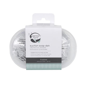 Zenna Home Frost Clear Plastic Soap Dish, Pack of 2