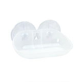 Zenna Home Frost Clear Plastic Soap Dish, Pack of 2