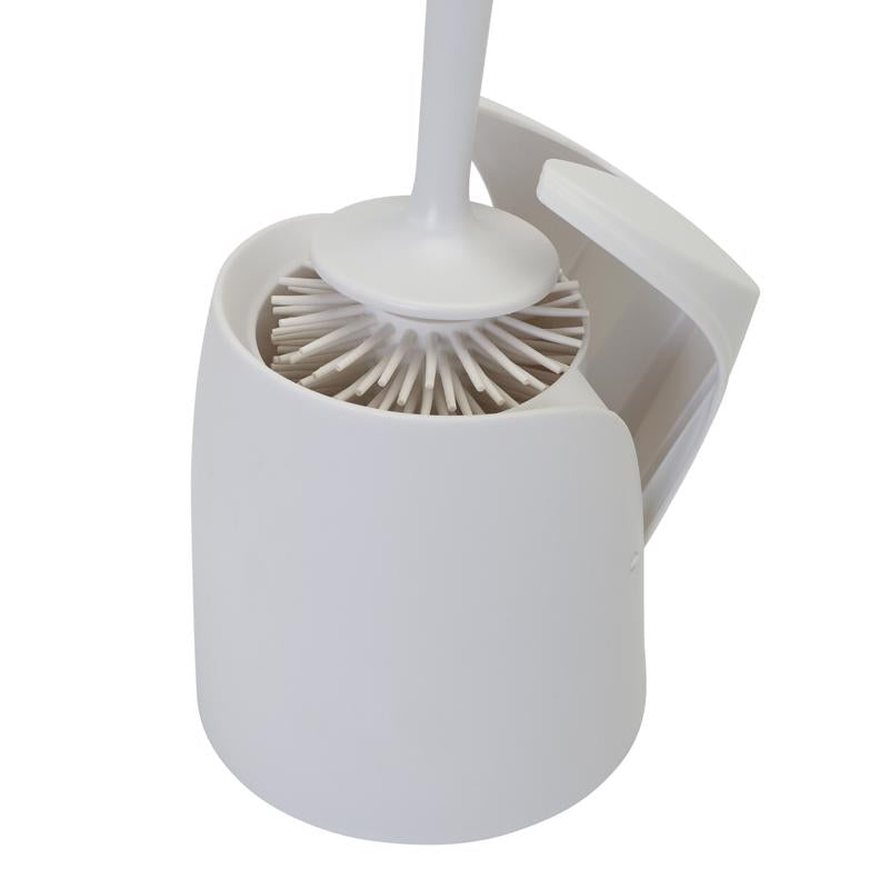 Zenna Home Toilet Bowl Brush & Holder White
