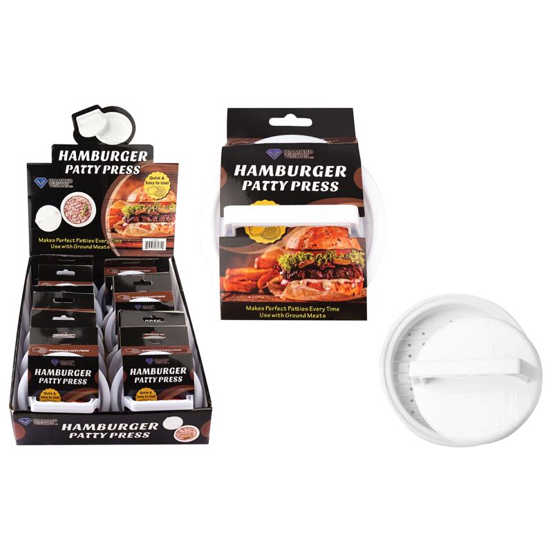 Diamond Visions ABS Plastic Hamburger Press, Pack of 12