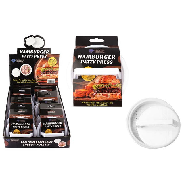 Diamond Visions ABS Plastic Hamburger Press, Pack of 12