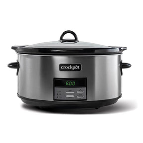 Crock-Pot 8 qt Black/Silver Stainless Steel Programmable Slow Cooker
