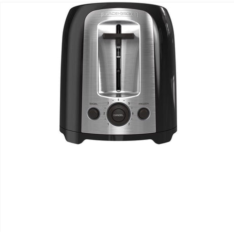 Black+Decker Stainless Steel Black/Silver 2 slot Toaster 12.32 in. H X 9.09 in. W X 8.58 in. D