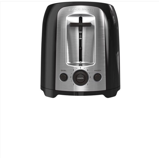 Black+Decker Stainless Steel Black/Silver 2 slot Toaster 12.32 in. H X 9.09 in. W X 8.58 in. D