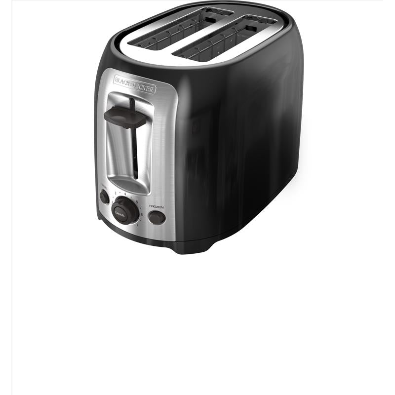 Black+Decker Stainless Steel Black/Silver 2 slot Toaster 12.32 in. H X 9.09 in. W X 8.58 in. D