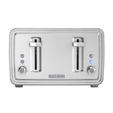 Black+Decker Stainless Steel Silver 4 slot Toaster 7.6 in. H X 11.8 in. W X 10.6 in. D