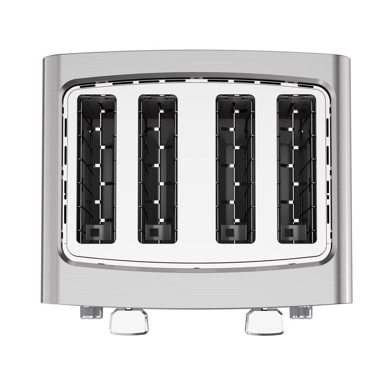 Black+Decker Stainless Steel Silver 4 slot Toaster 7.6 in. H X 11.8 in. W X 10.6 in. D
