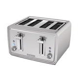 Black+Decker Stainless Steel Silver 4 slot Toaster 7.6 in. H X 11.8 in. W X 10.6 in. D