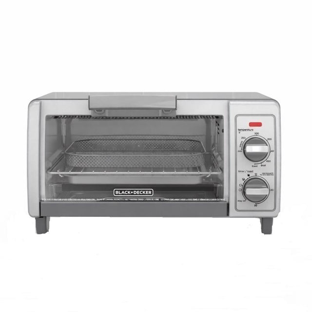 Black+Decker Stainless Steel Silver Toaster Oven 9.17 in. H X 11.97 in. W X 17.32 in. D