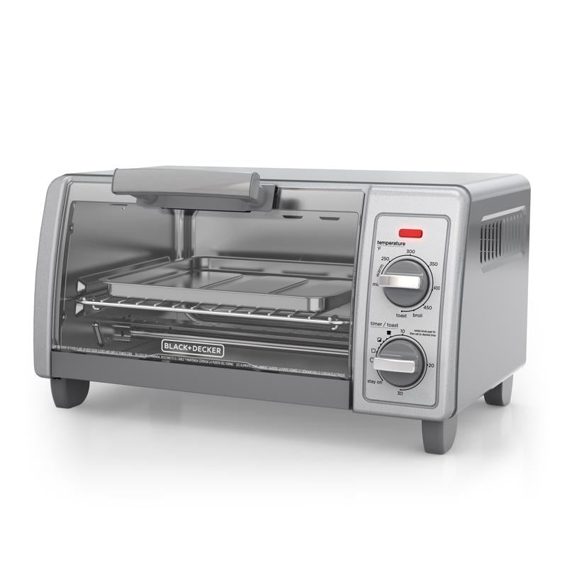 Black+Decker Stainless Steel Silver Toaster Oven 9.17 in. H X 11.97 in. W X 17.32 in. D