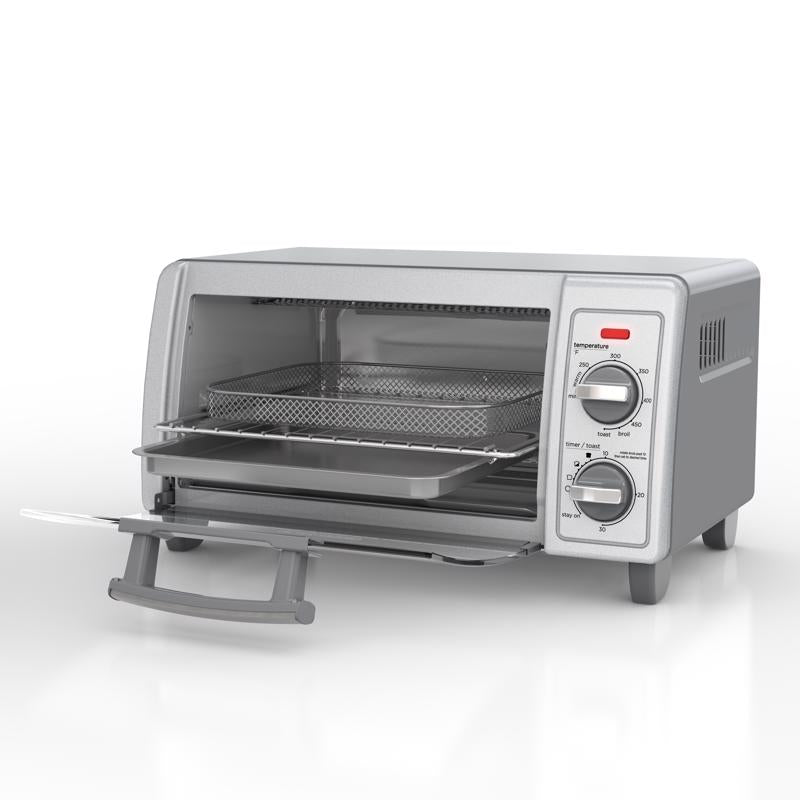Black+Decker Stainless Steel Silver Toaster Oven 9.17 in. H X 11.97 in. W X 17.32 in. D