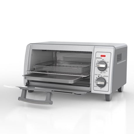 Black+Decker Stainless Steel Silver Toaster Oven 9.17 in. H X 11.97 in. W X 17.32 in. D