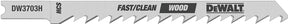 DEWALT DW3703H Jig Saw Blade, 4 in L, 6 TPI, 1/4 in W