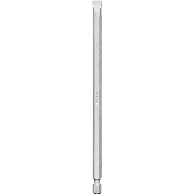 DEWALT DW2065 Power Bit, #8 Drive, Slotted Drive, 1/4 in Shank, Hex Shank, 6 in L, Steel