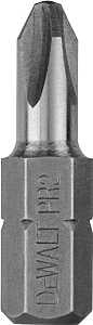 DEWALT DW2004BL Insert Bit Tip, #2 Drive, Phillips Drive, 1/4 in Shank, Hex Shank, 1 in L, Steel, 100/PK, Pack of 100
