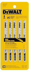 DEWALT DW3755H Jig Saw Blade, 1/4 in W, 8 TPI