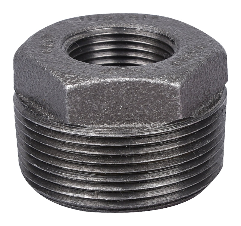 ProSource B241 40X20 Pipe Bushing, 1-1/2 x 3/4 in, MIP x FIP, Malleable Iron, SCH 40 Schedule, 300 psi Pressure