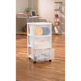 Sterilite 5.4 cu ft Clear/White Drawer Organizer 25-5/8 in. H X 12-5/8 in. W X 14-1/2 in. D Stackabl, Pack of 2