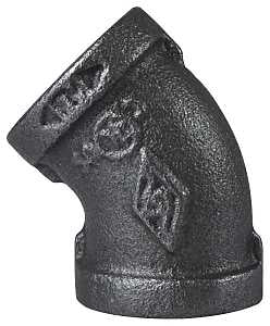 ProSource 4-3/4B Pipe Elbow, 3/4 in, FIP, 45 deg Angle, Malleable Iron, SCH 40 Schedule, 300 psi Pressure