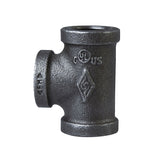 ProSource 11A-3/4B Pipe Tee, 3/4 in, Threaded, Iron, 40 Schedule, 300 psi Pressure, Black