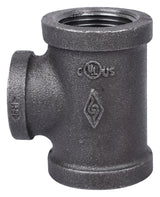 ProSource B130R 25X20 Pipe Tee, 3/4 x 1 in, Threaded, Malleable Iron, SCH 40 Schedule, 300 PSI Pressure