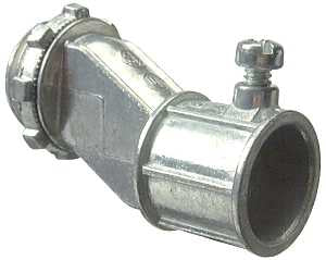 Halex 03705B Offset Connector, 1/2 in, Zinc