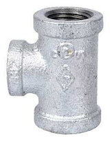 ProSource PPG130R-15X10 Pipe Tee, 1/2 x 1/2 x 3/8 in, FIPT, Malleable Steel, SCH 40 Schedule, 300 psi Pressure