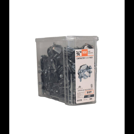 Halex 05107B Clamp Connector, 3/4 in, Zinc, Gray