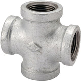 ProSource 0747 Pipe Cross, 3/4 in, Female, Iron, 40 Schedule, 300 psi Pressure