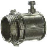 Halex 12101B EMT Connector, 1/2 in Set Screw, Zinc, 50/PK