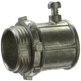 Halex 12101B EMT Connector, 1/2 in Set Screw, Zinc, 50/PK