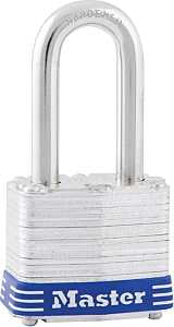 Master Lock 3DLF Padlock, 1-9/16 in W Body, Keyed Different Key, 9/32 in Dia Shackle, 1-1/2 in H Shackle, Steel Shackle
