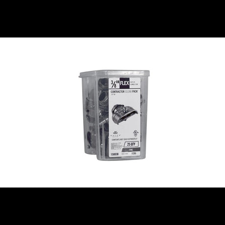 Halex 15803B Flex Duplex Connector, 3/8 in, Zinc, Zinc-Plated, Gray