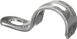 Halex 61505B Conduit Strap, 1/2 in, Steel, Galvanized, 100/PK