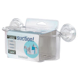 iDesign Power Lock 5  H X 10 in. W X 5 in. L Clear Shower Basket, Pack of 4