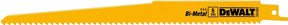 DEWALT DW4803B25 Reciprocating Saw Blade, Bi-Metal, Applicable Materials: Wood, 3/4 in W, 9 in L, 6 TPI, Pack of 25