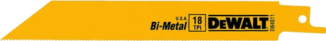 DEWALT DW4811B25 Reciprocating Saw Blade, Applicable Materials: Angle Iron, Metal, Rubber, 3/4 in W, 6 in L